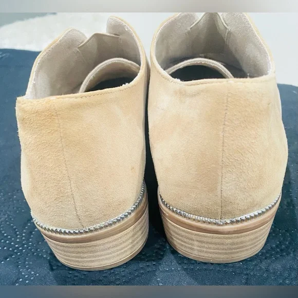 Women’s Tamaris Genuine Suede Leather Slip On Oxford Loafer Metallic Cap Toe 40 - Picture 4 of 7